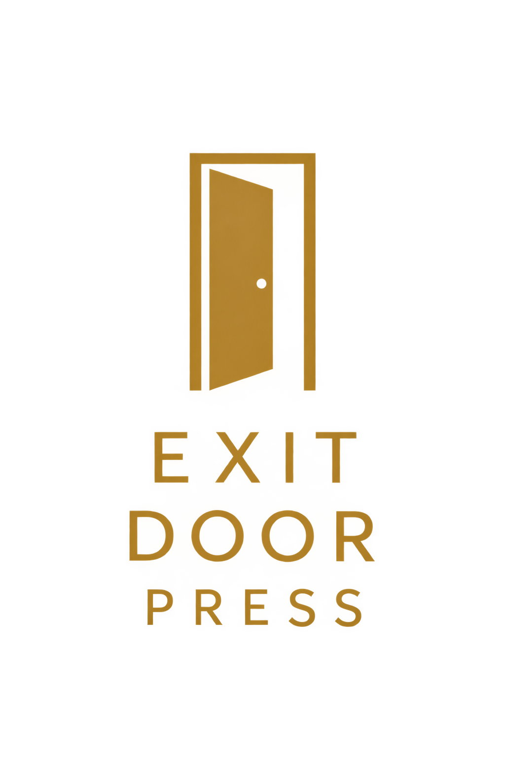 Exit Door Press logo: a gold open door above the publisher name